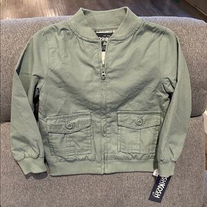 NWT OshKosh B’gosh 2T Cargo Bomber Jacket light green